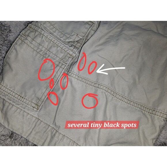 Levis Mens Cargo Shorts 34 Casual Utility White Tag Flat Front Khaki Y2K Chino - Picture 6 of 10